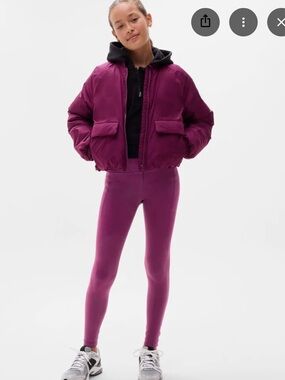Athleta girl high rise stash your treasures tight magenta